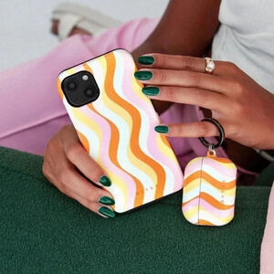 NWT! BURGA “Flower Power” Retro Wavy iPhone 14 Tough Case